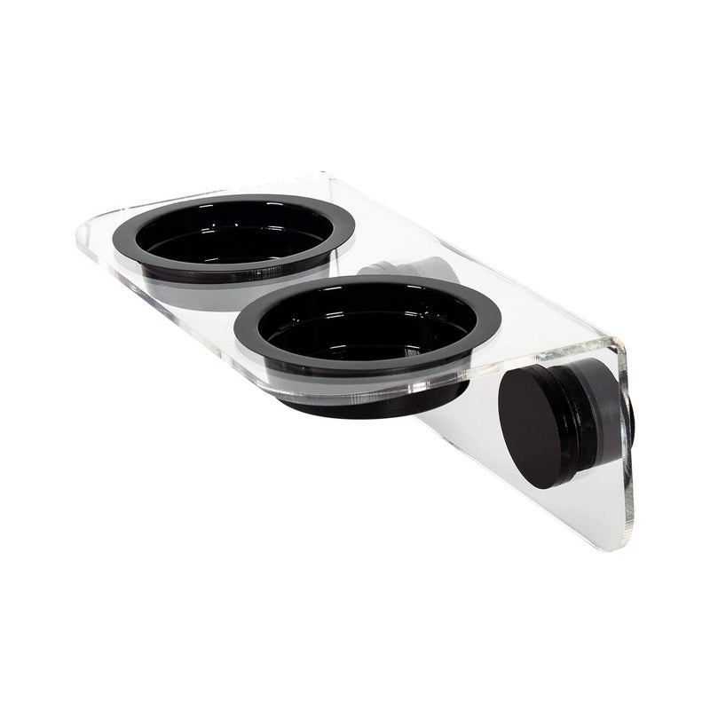 WACOOL Magnetic Reptile Ledge, Acrylic Gecko Feeding Ledge with 6PCS Cups, Reptile Food Water Feeder Dish for Geckos Iguana Chameleon Pets (White) - Image 1